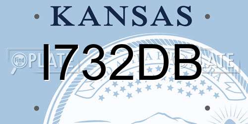 I732DB Kansas License Plate