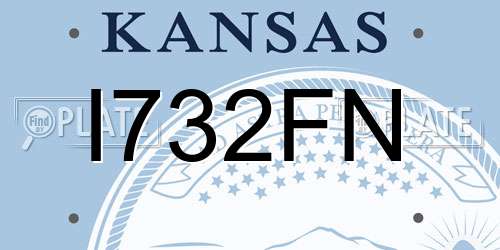 I732FN Kansas License Plate