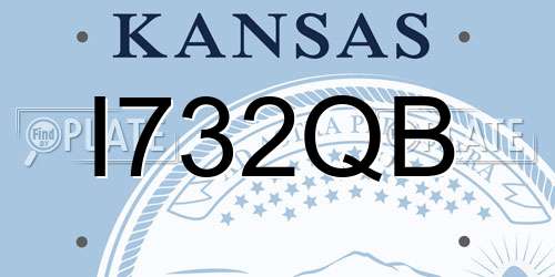 I732QB Kansas License Plate