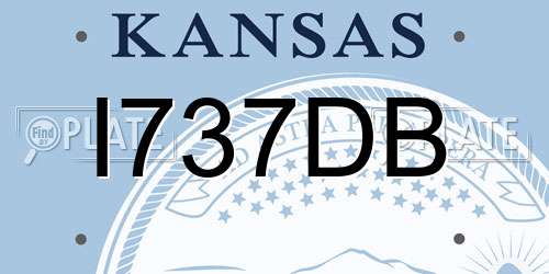 I737DB Kansas License Plate