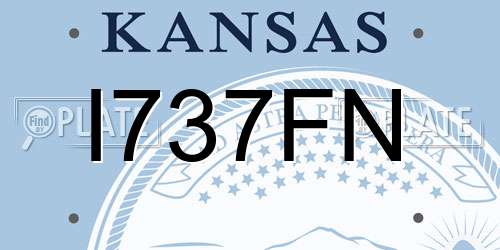 I737FN Kansas License Plate