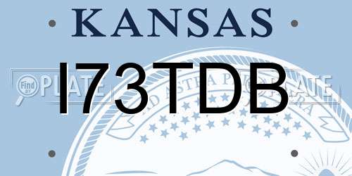 I73TDB Kansas License Plate