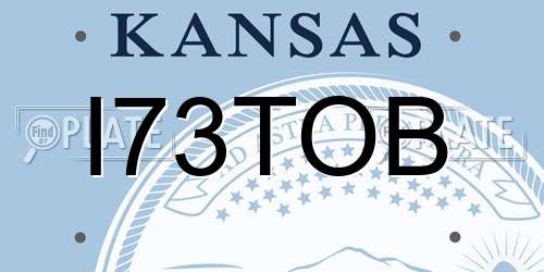 I73TOB Kansas License Plate