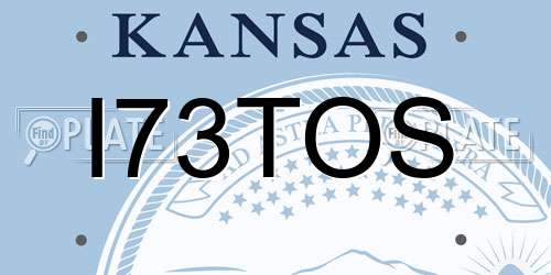 I73TOS Kansas License Plate
