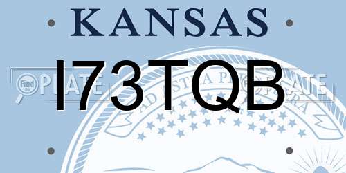 I73TQB Kansas License Plate
