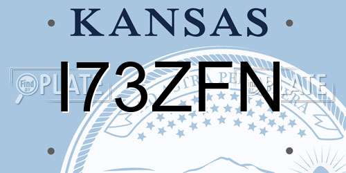 I73ZFN Kansas License Plate