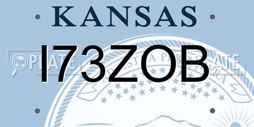 I73ZOB Kansas License Plate