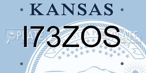I73ZOS Kansas License Plate