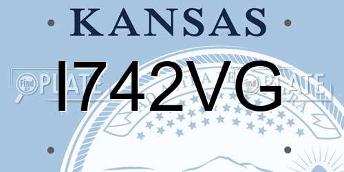 I742VG Kansas License Plate