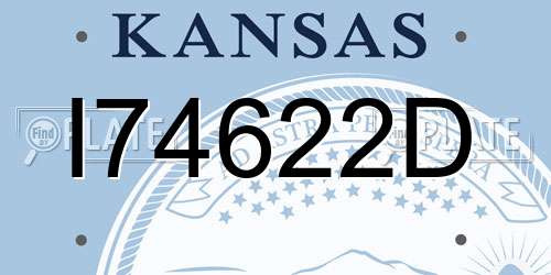 I74622D Kansas License Plate