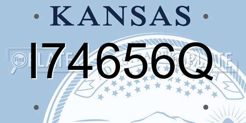 I74656Q Kansas License Plate