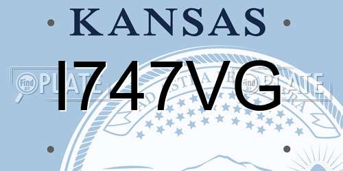 I747VG Kansas License Plate