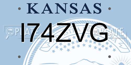 I74ZVG Kansas License Plate