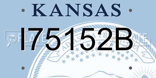 I75152B Kansas License Plate
