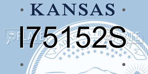 I75152S Kansas License Plate