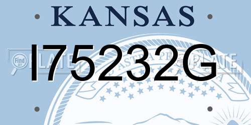 I75232G Kansas License Plate