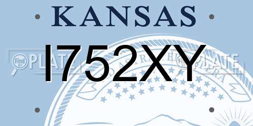 I752XY Kansas License Plate