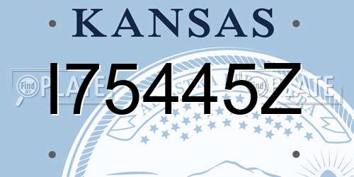 I75445Z Kansas License Plate