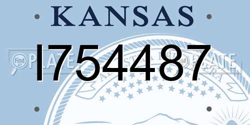 I754487 Kansas License Plate
