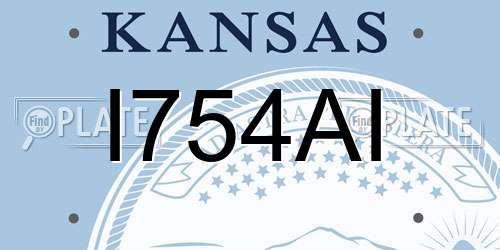 I754AI Kansas License Plate