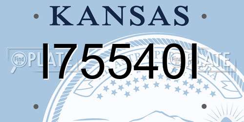 I75540I Kansas License Plate