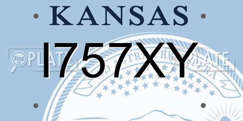 I757XY Kansas License Plate
