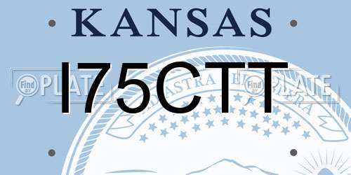 I75CTT Kansas License Plate