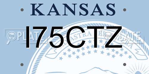 I75CTZ Kansas License Plate