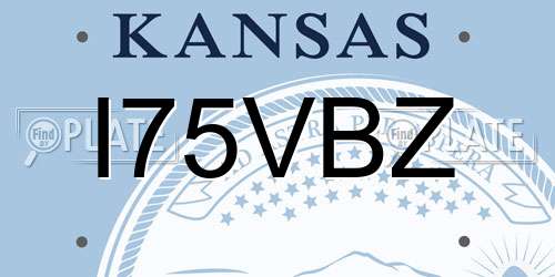 I75VBZ Kansas License Plate