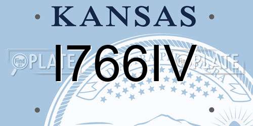 I766IV Kansas License Plate