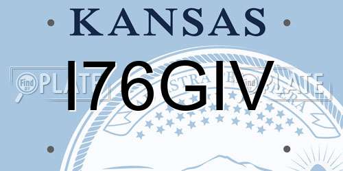I76GIV Kansas License Plate