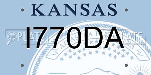 I770DA Kansas License Plate