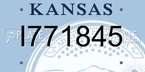 I771845 Kansas License Plate