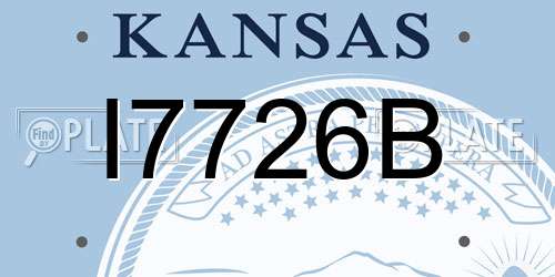 I7726B Kansas License Plate