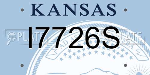 I7726S Kansas License Plate