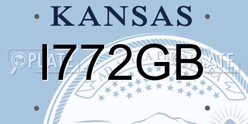 I772GB Kansas License Plate