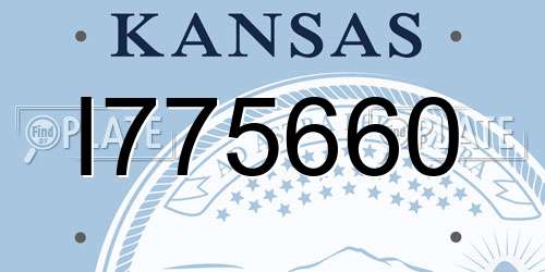 I775660 Kansas License Plate