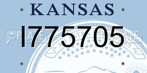 I775705 Kansas License Plate