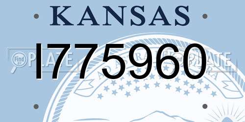 I775960 Kansas License Plate