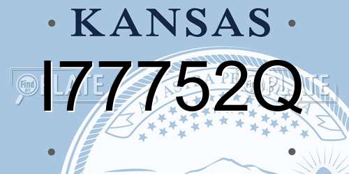 I77752Q Kansas License Plate