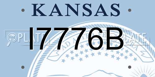 I7776B Kansas License Plate