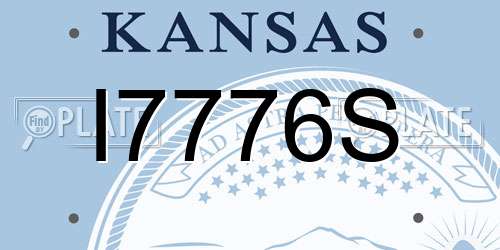 I7776S Kansas License Plate