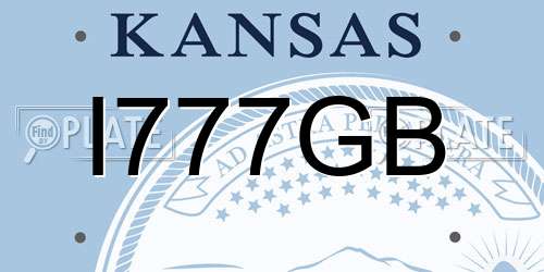 I777GB Kansas License Plate