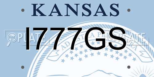 I777GS Kansas License Plate