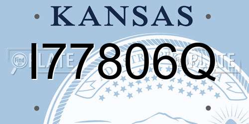 I77806Q Kansas License Plate