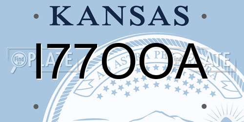 I77OOA Kansas License Plate