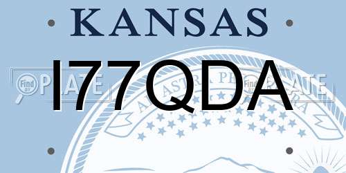 I77QDA Kansas License Plate