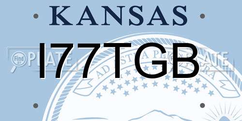 I77TGB Kansas License Plate