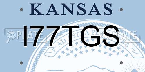 I77TGS Kansas License Plate