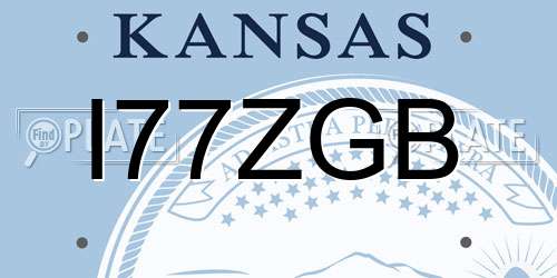 I77ZGB Kansas License Plate